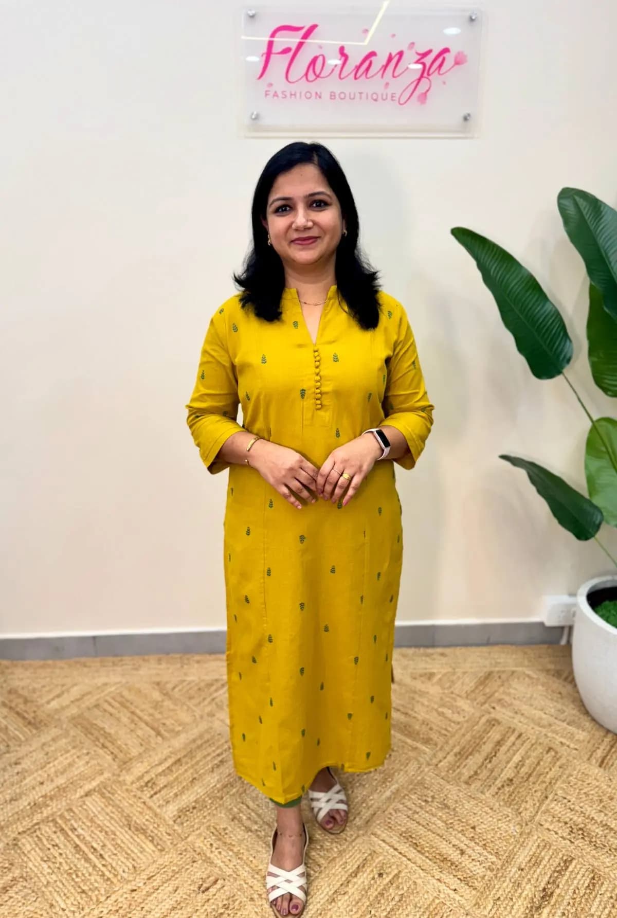 Casual Wear Kurti in Pure Cotton - Mustard Yellow