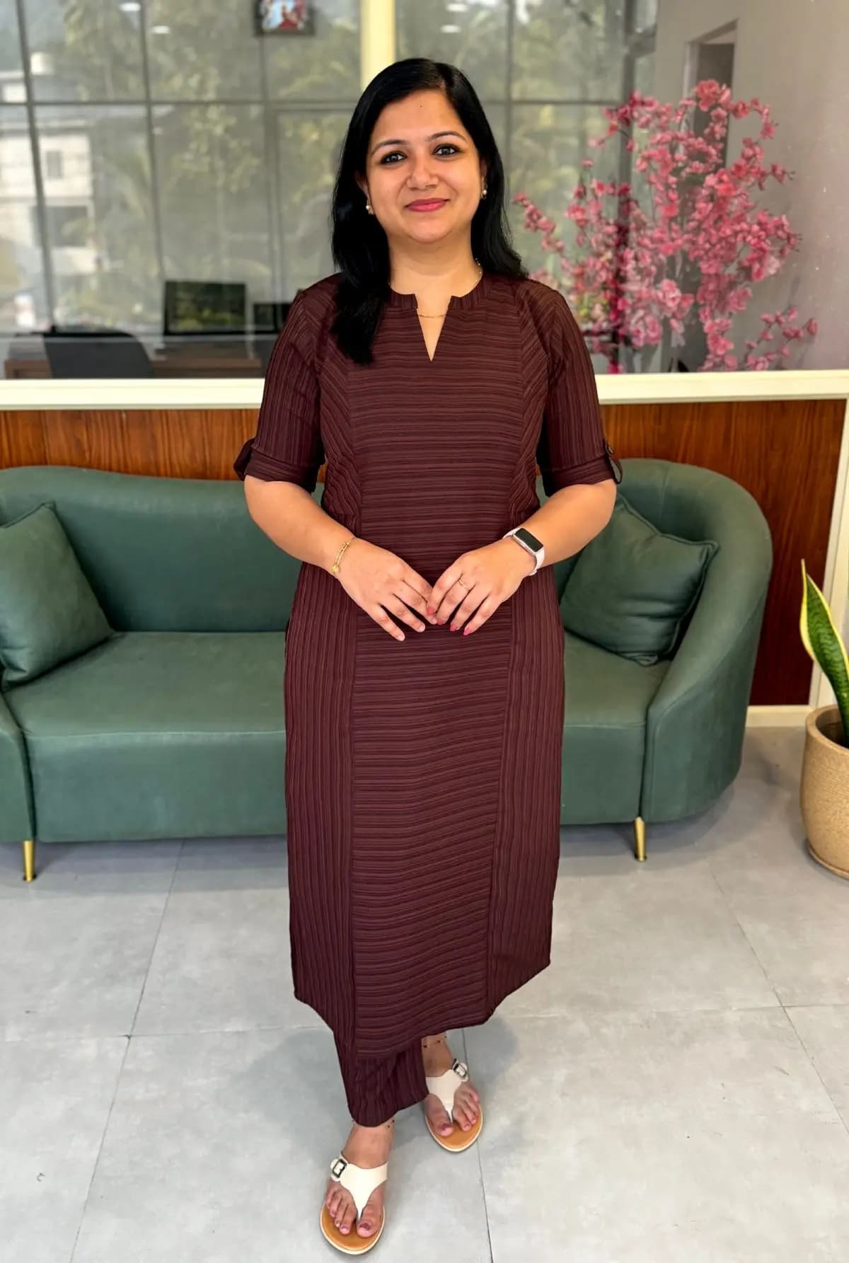 Ready to Dispatch Co-ord Set In Imported Fabric - Coffee Brown