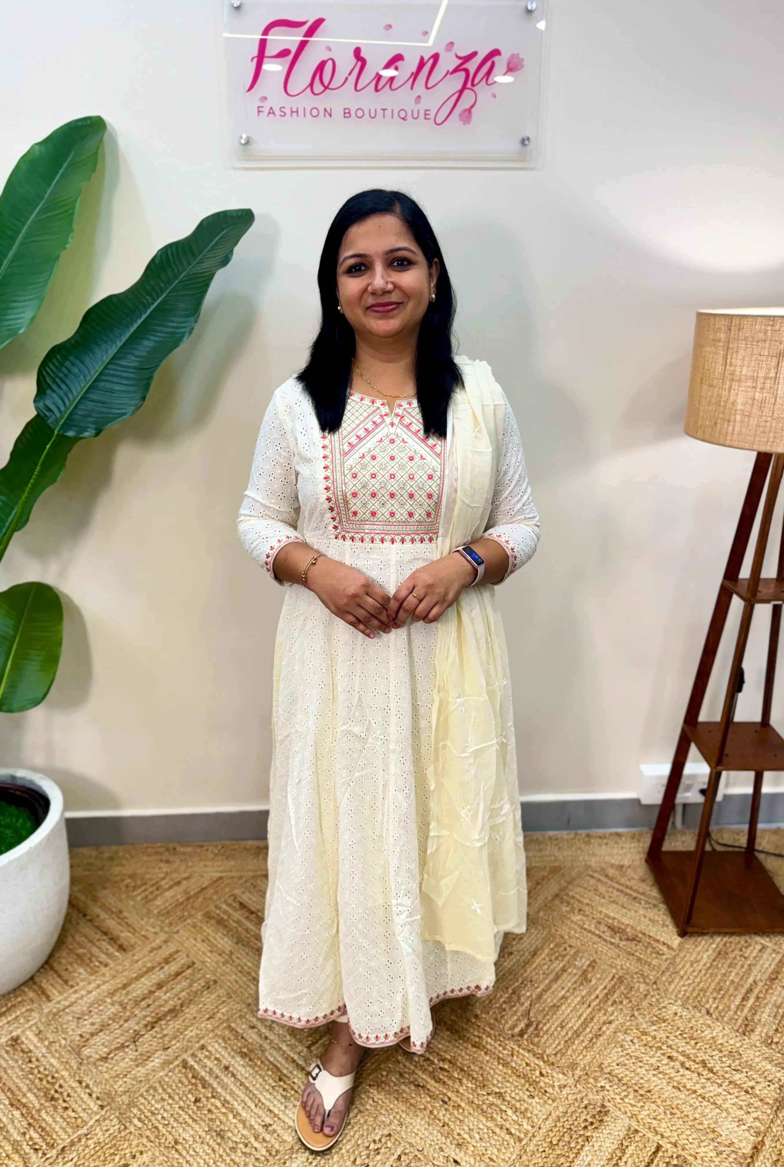Anarkali 3 Piece Set in Cotton