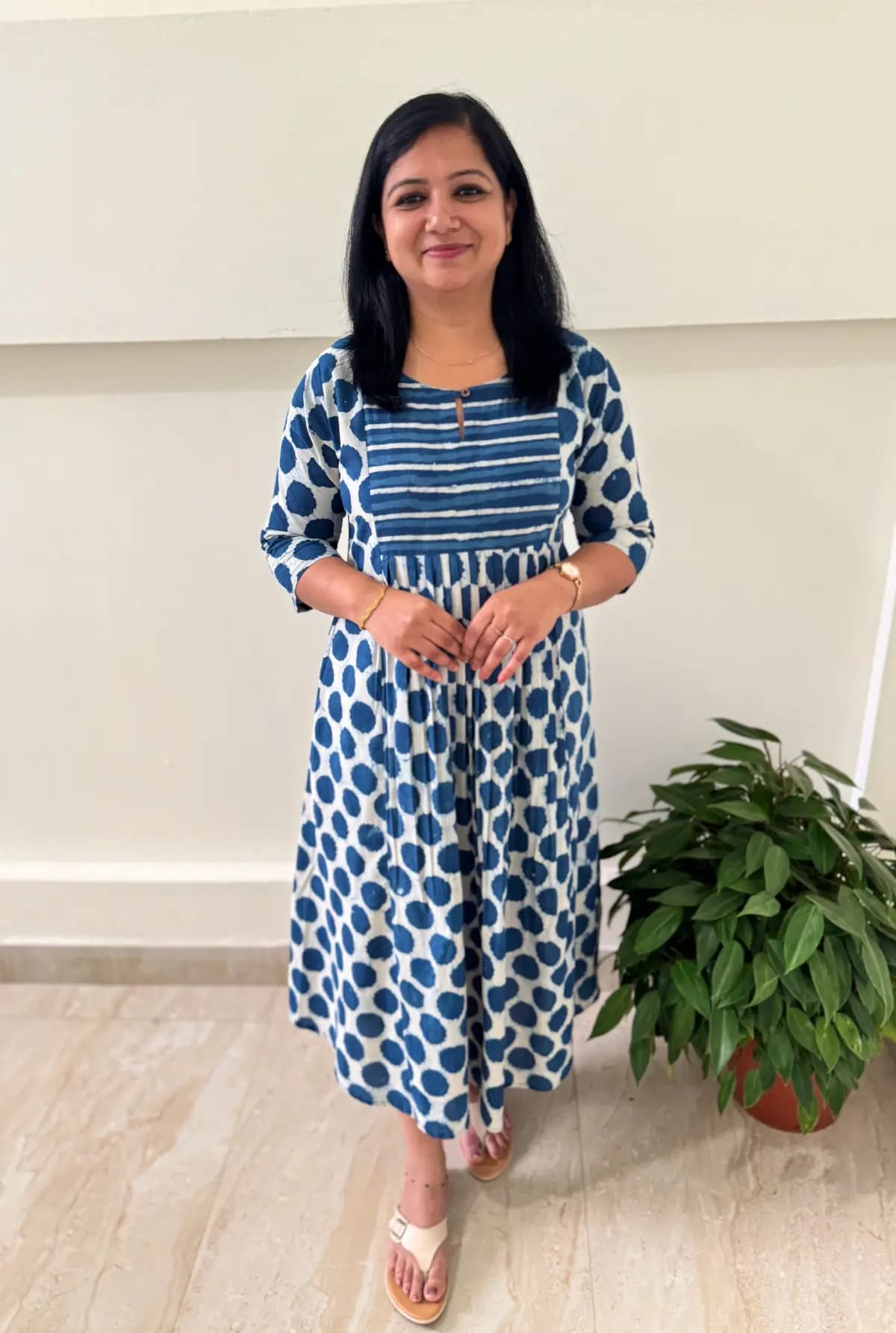 Kurti in Cotton - Indigo
