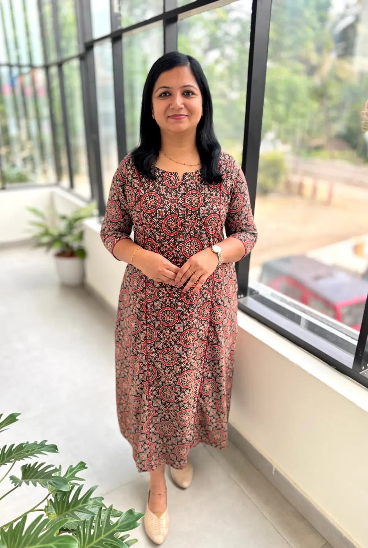 Casual Wear Kurti in Cotton - Black