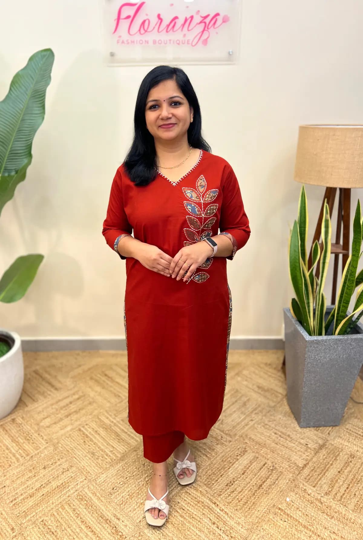 Top n Bottom Set in Cotton - Brick Orange