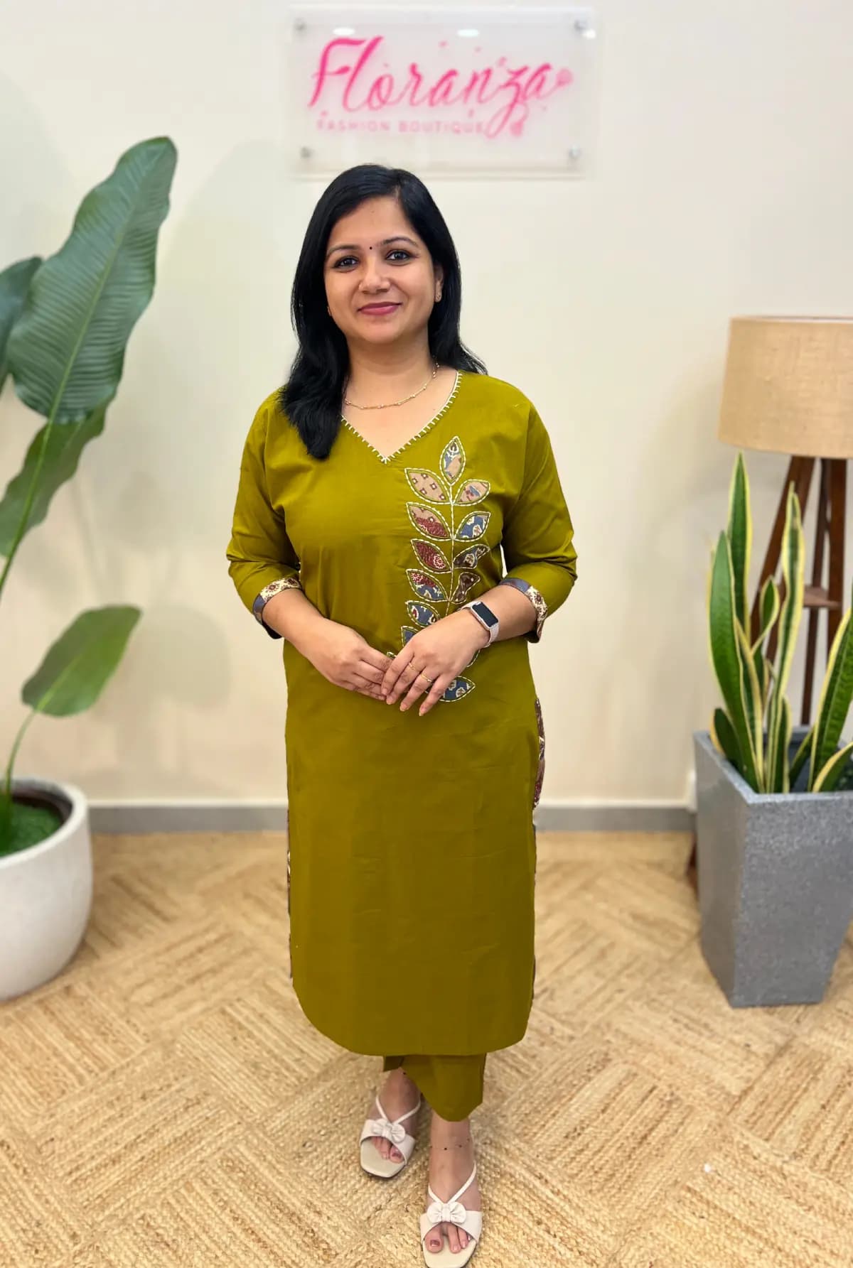 Top n Bottom Set in Cotton - Olive Green