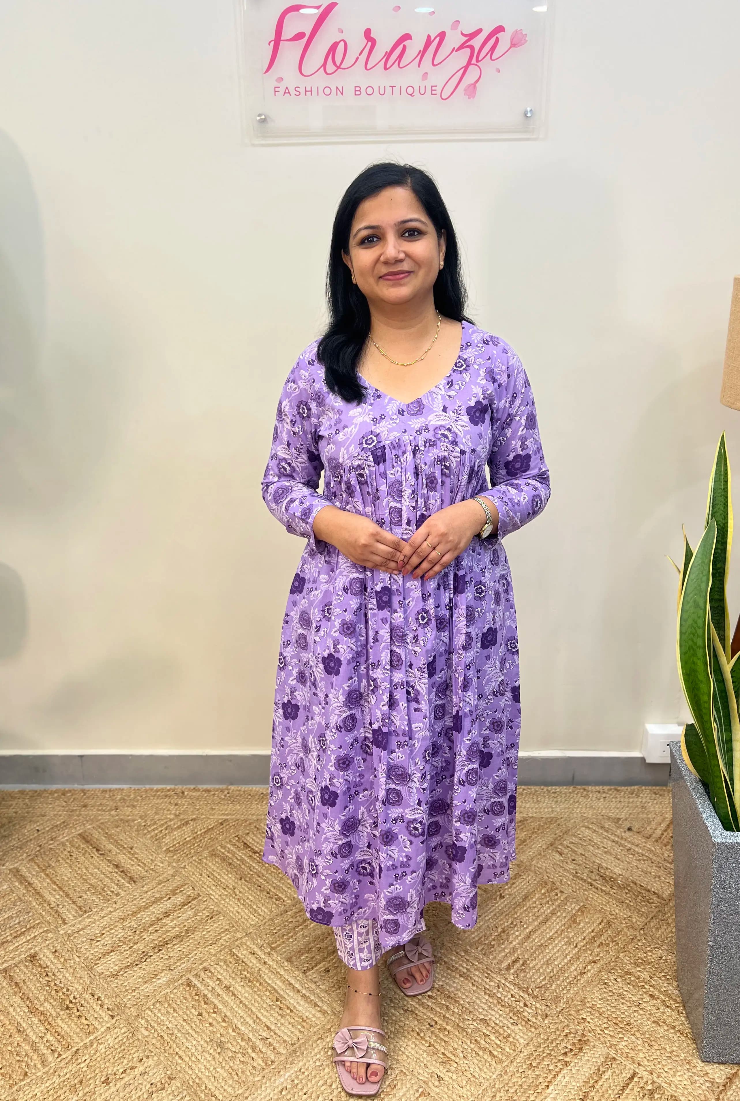 Florista Alia Cut 2 Piece Set In Cotton  - Lavender