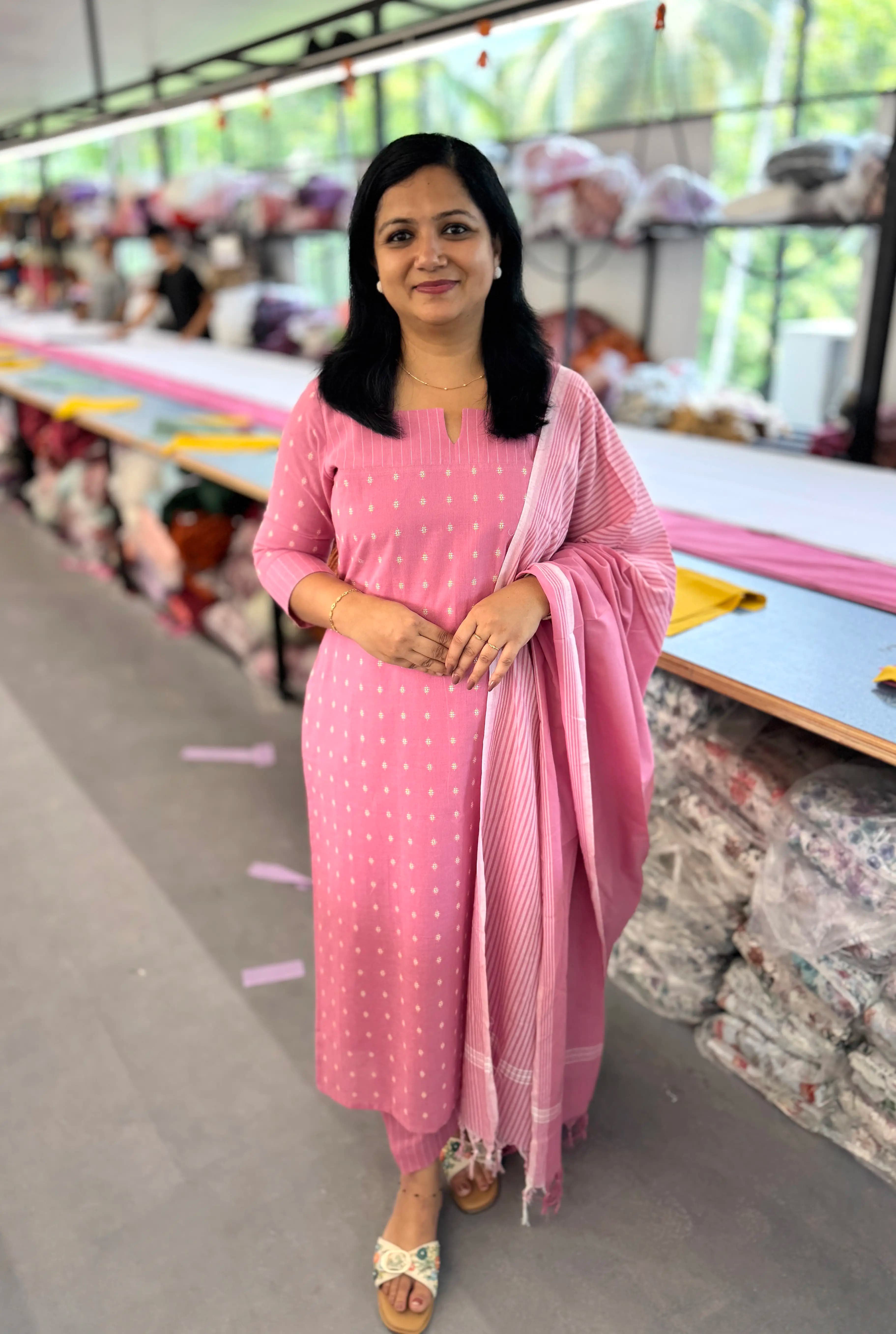 Florista 3 Piece Set in Weaved Cotton - Pink