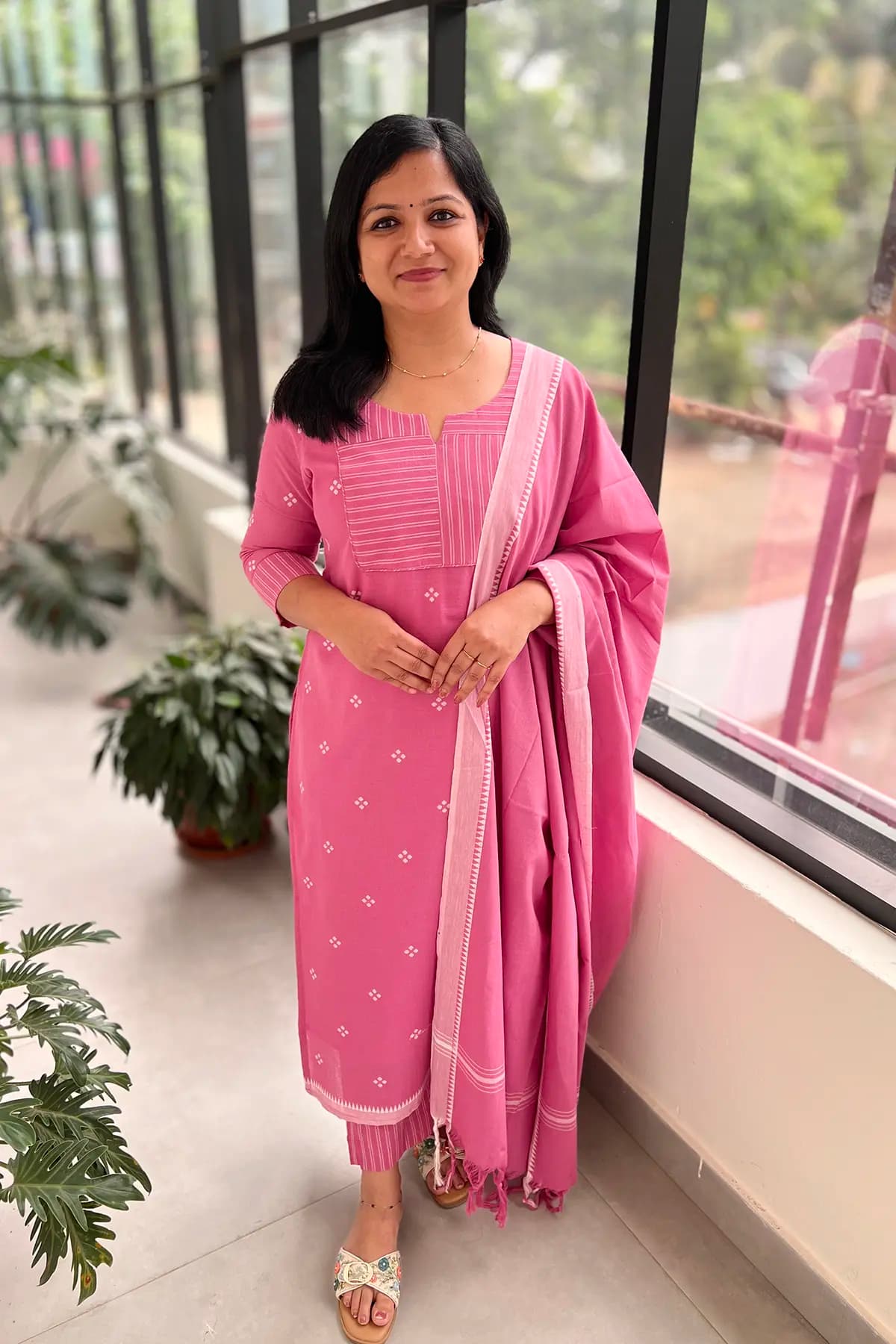 Florista 3 Piece Set in Weaved Cotton - Pink