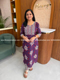 2 Piece Set in printed cotton - Navy Blue(4159B) - navy blue / M