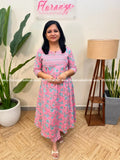 2 Piece Set in Printed Cotton - Pink (3967A) - Pink / M