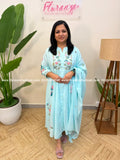 3 Piece Set in Mul Cotton - Baby Blue - Baby blue / M