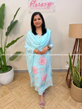 3 Piece Set in Mul Cotton - Baby Blue (4096C) - Baby blue / M
