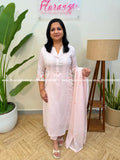 3 Piece Set in Mul Cotton - Baby Pink (4038A) - BABY PINK / M