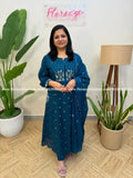 3 piece set in Soft Mul-cotton - Teal blue (4077B) - TEAL BLUE / M