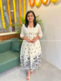 Onam Special Florista Kurti In Kora Cotton - (3837A)
