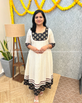 Florista Onam Special Kurti in Hakoba - Off-White (3896)