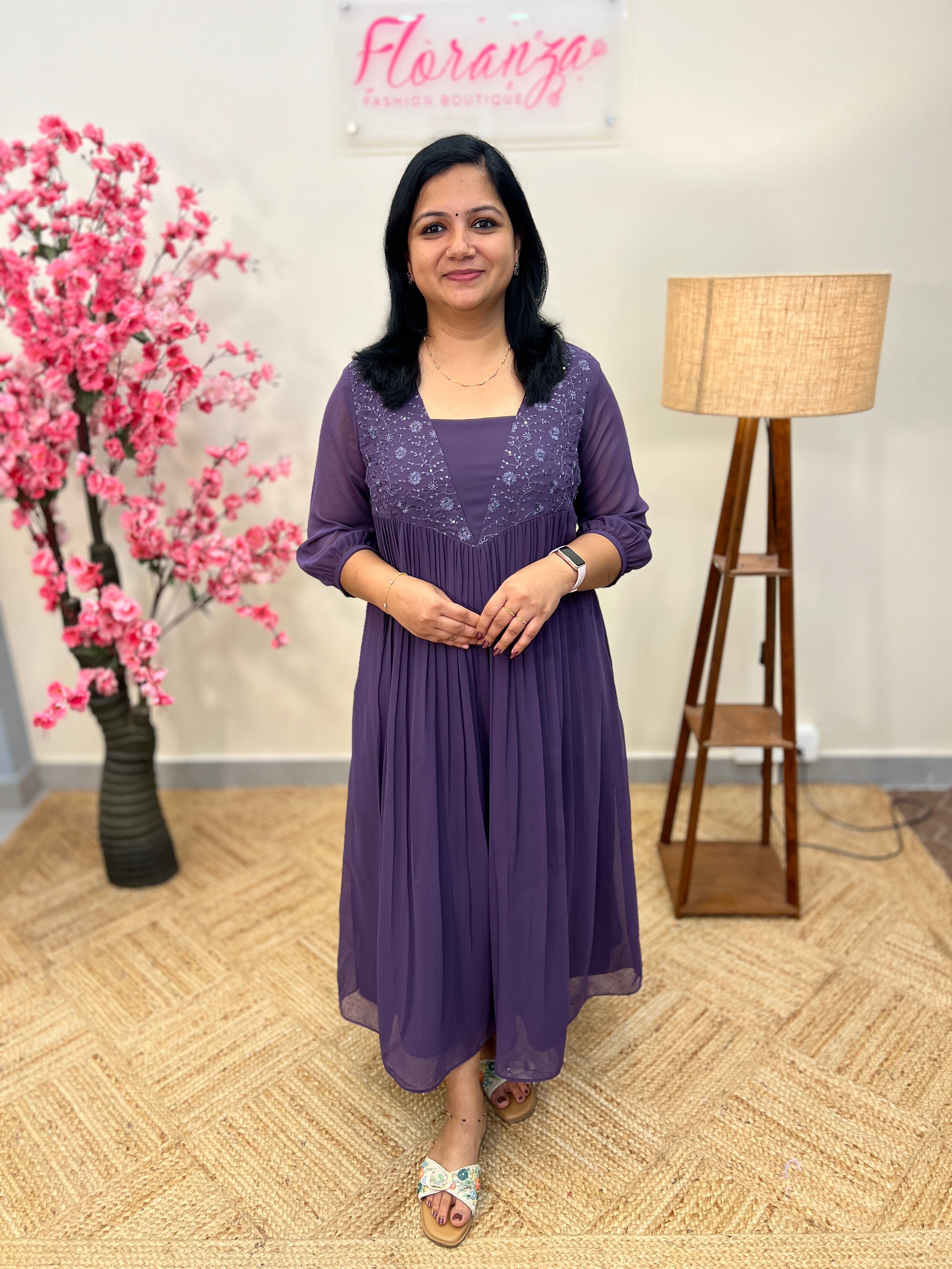 Florista Kurti in Georgette - 3795