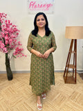 Florista Co-ord set in Printed Georgette -Green (3753)