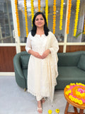 Pre-Book: Pre-book: Florista Onam Special 3 Piece Set In Cottan Hakoba with Sequins work - 3823