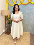 Pre-Book Onam Special Florista Kurti In Slub Silk - (3844)