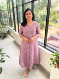 Florista Kurti In Poly Linen-Lilac mix Lavender (3859)