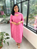 Florista 3 Piece Set in Weaved Cotton -Pink(3904)