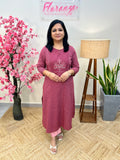 Anvita Brand Kurti In Cotton -Mauve Pink(3907)