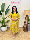 Aline Kurti In Cotton - Mustard Yellow (3957D) - Mustard Yellow / M
