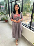 Aline Kurti In South Cotton - Ash n Grey (3945B) - Ash / M