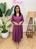 Anvita Brand Aline Kurti in Cotton - Dusty Lavender (4139) - Dusty Lavender / M