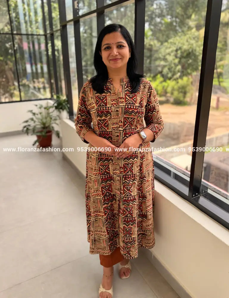 Anvita Brand Kurti in Cotton - Chiku (4049) - CHIKU / L
