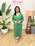 Anvita Brand Kurti in Cotton - Green (3954) - Green / M