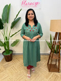 Anvita Brand Kurti in Cotton - Pastel Green (4026) - Pastel Green / S