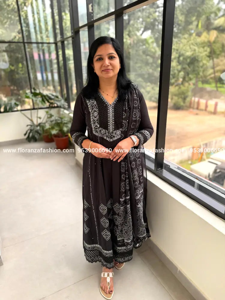 Cambric Cotton 3 Piece Set - Black (3993) - Black / M