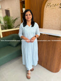 Co-ord set in Weaved Cotton - Light Blue (4130B) - Light Blue / M