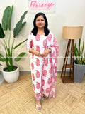 Cotton 3 Piece Set - Dark Peach (3955C) - PEACH / L