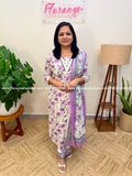 Cotton 3 Piece Set - Lavender(4013A) - LAVENDER / L