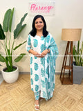 Cotton 3 Piece Set - Peacock Green (3955B) - Peacock Green / L