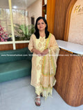 Florista 3 Piece Set in Printed Cotton Hakoba - Light Yellow (4157B) - Light Yellow / M