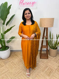 Florista 3 Piece Set in Vichitra Silk - Mustard Yellow (4051E) - Mustard Yellow / M