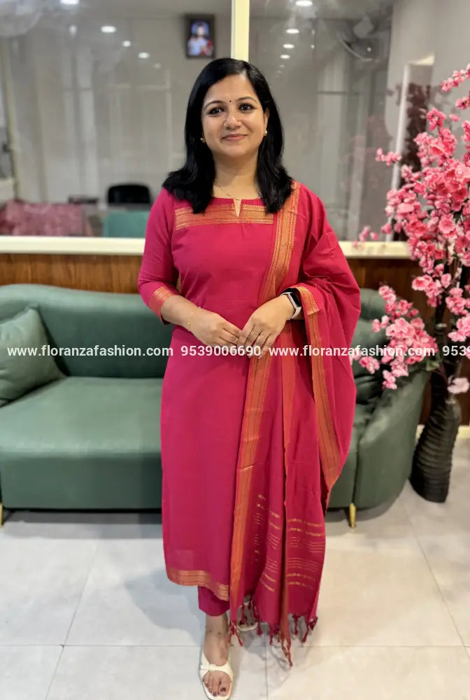 Florista 3 Piece Set in Weaved Cotton (3 Colours) - 3601 - Pink / S