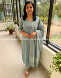 Florista 3 Piece Set in Weaved Cotton - Greenish Grey (4042B) - Greenish Grey / S