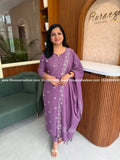 Florista 3 Piece Set in Weaved Cotton - Lilac (4162) - LILAC / S