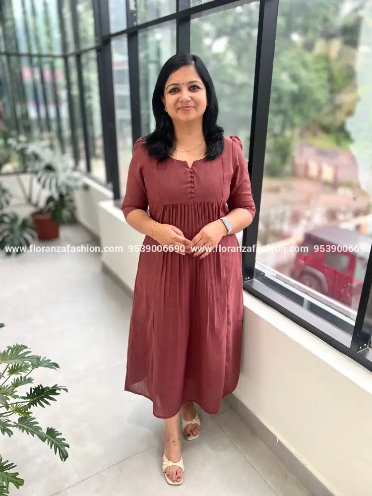 Florista Aline Kurti in Cotton - 3747 - S / Choclate Pink