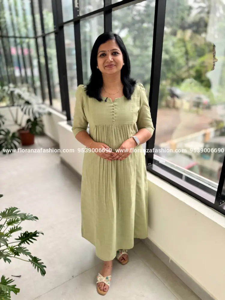 Florista Aline Kurti in Cotton - 3747 - S / LIGHT PASTEL GREEN