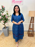 Florista Aline Kurti in Cotton - Indigo (3975A) - Indigo Blue / XS