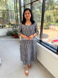 Florista Aline Kurti in Ikat - Ash (3998B) - Ash / XS
