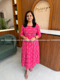 Florista Aline Kurti in Ikat - Rani Pink (4110A) - Rani Pink / M