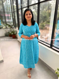 Florista Aline Kurti in Ikat - Sky Blue (3996B) - sky blue / XS