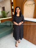 Florista Aline Kurti In Mul-Chanderi - Black(4118C) - BLACK / XS