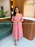 Florista Aline Kurti in Georggette - Pastel Peach (4149B) - Pastel Peach / S