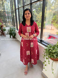 Florista Aline Kurti in Vatican Silk - Mauve mix Maroon (4116A) - Mauve Maroon / XS